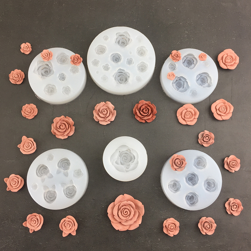 Candle Making Products - 3D Rose Flower Shape Leaf Silicone