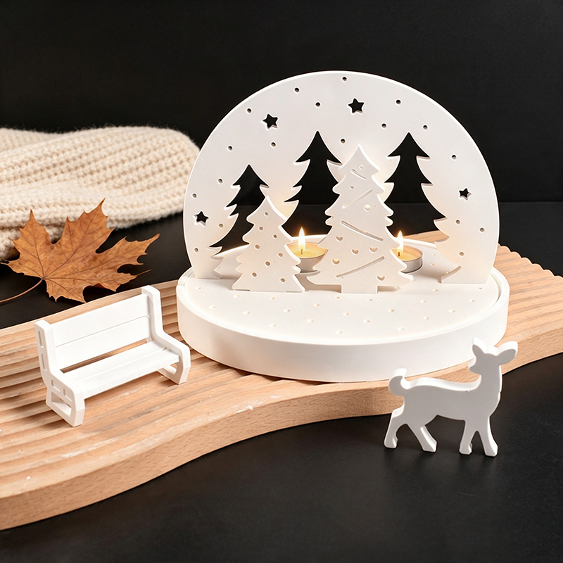 Candle Making Products - Christmas Elk Tealight Candle Holder Silicone