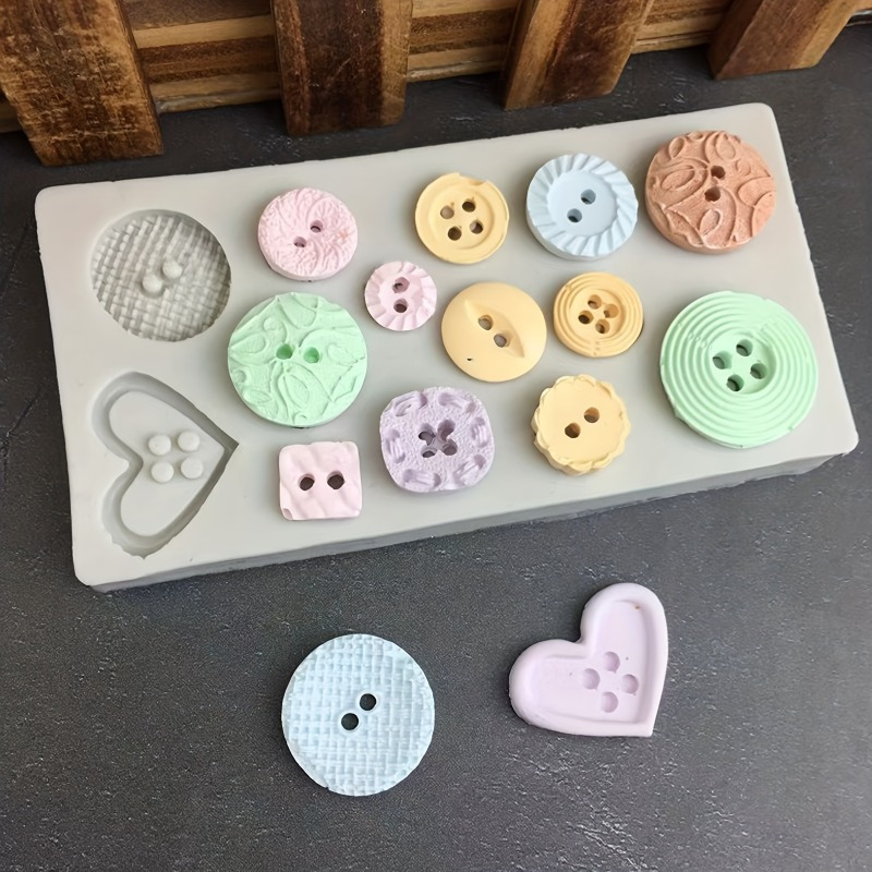 Candle Making Products - Buttons Shape Silicone Mold Silicone Mold