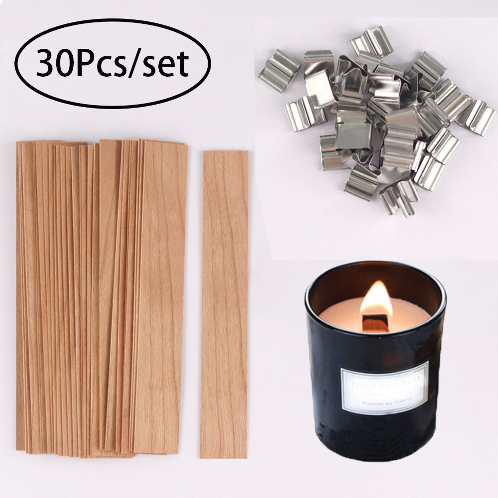Candle Making Wicks - 30pcs Wooden Candle Wicks Candle Making