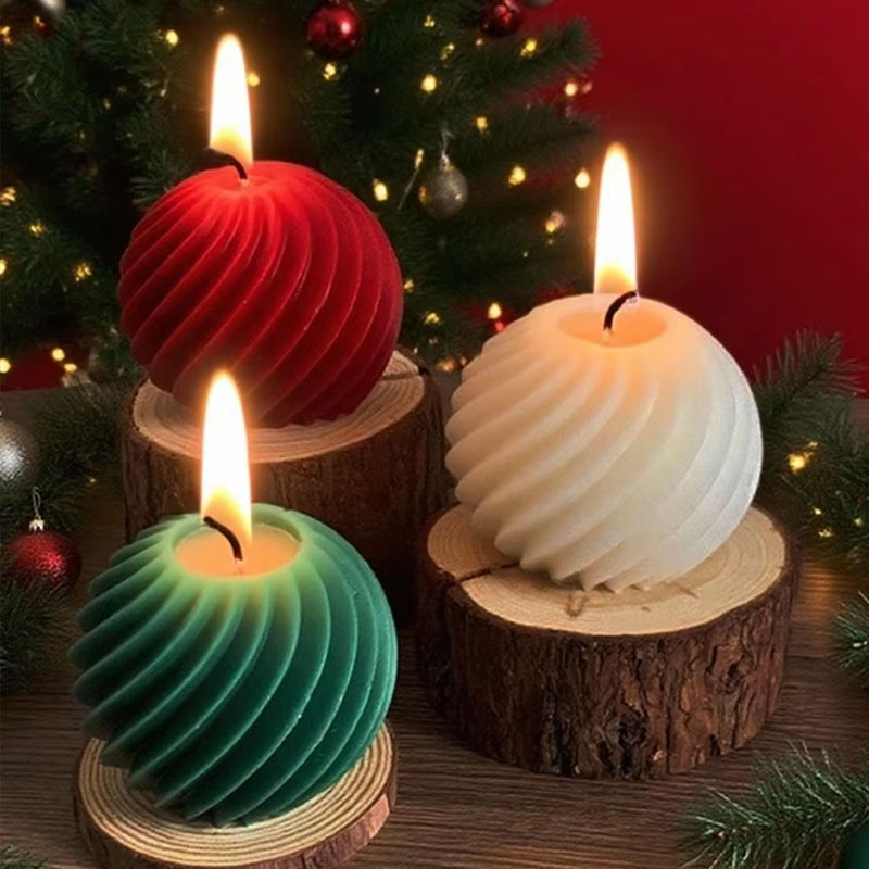 Spiral stripe Ball Silicone Ca - đánh giá và giá Xmas Candle Making