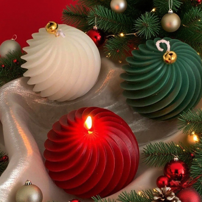 Spiral stripe Ball Silicone Ca - đánh giá và giá Xmas Candle Making