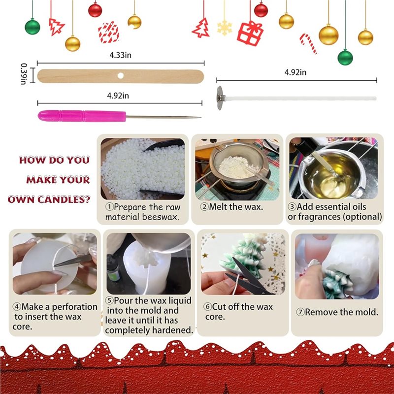 ABZV-Christmas Silicone Molds  - đánh giá và giá Xmas Candle Making