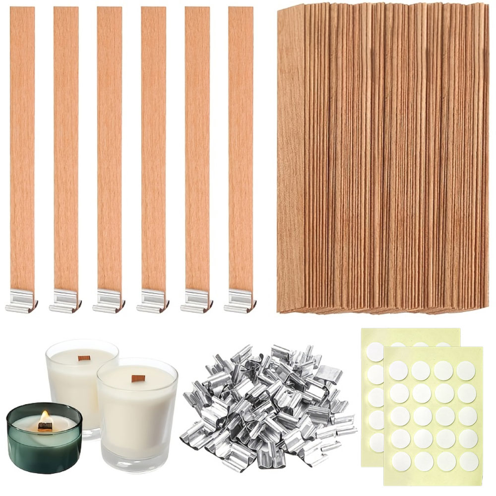 100Pcs Wooden Wicks with Base  - đánh giá và giá Candle Making Wicks
