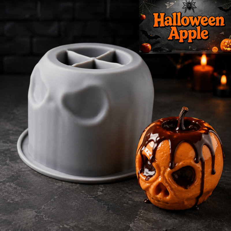Halloween skull apple silicone - đánh giá và giá Candle Making Products