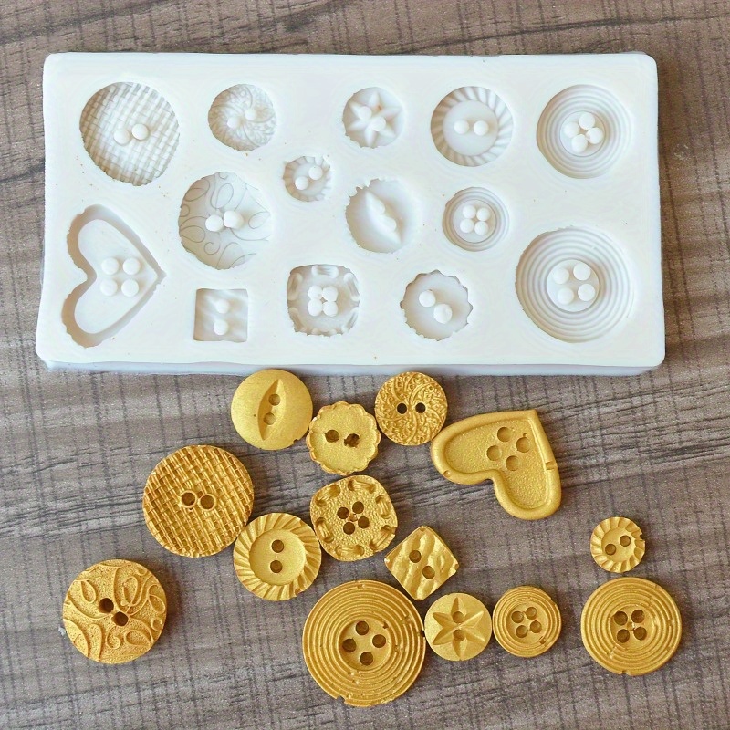 Buttons Shape Silicone Mold Si - đánh giá và giá Candle Making Products