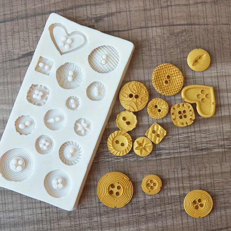 Buttons Shape Silicone Mold Si - đánh giá và giá Candle Making Products