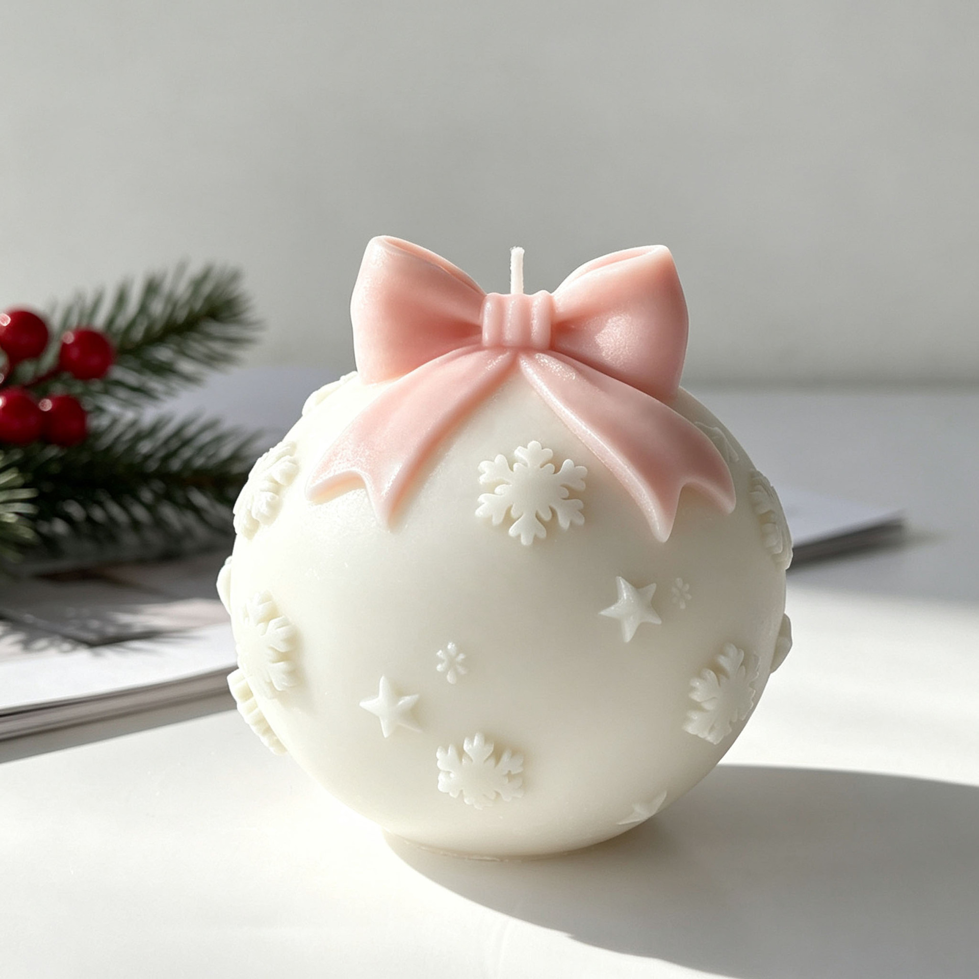 DIY Bow Tie Christmas Ball Sil - đánh giá và giá Xmas Candle Making