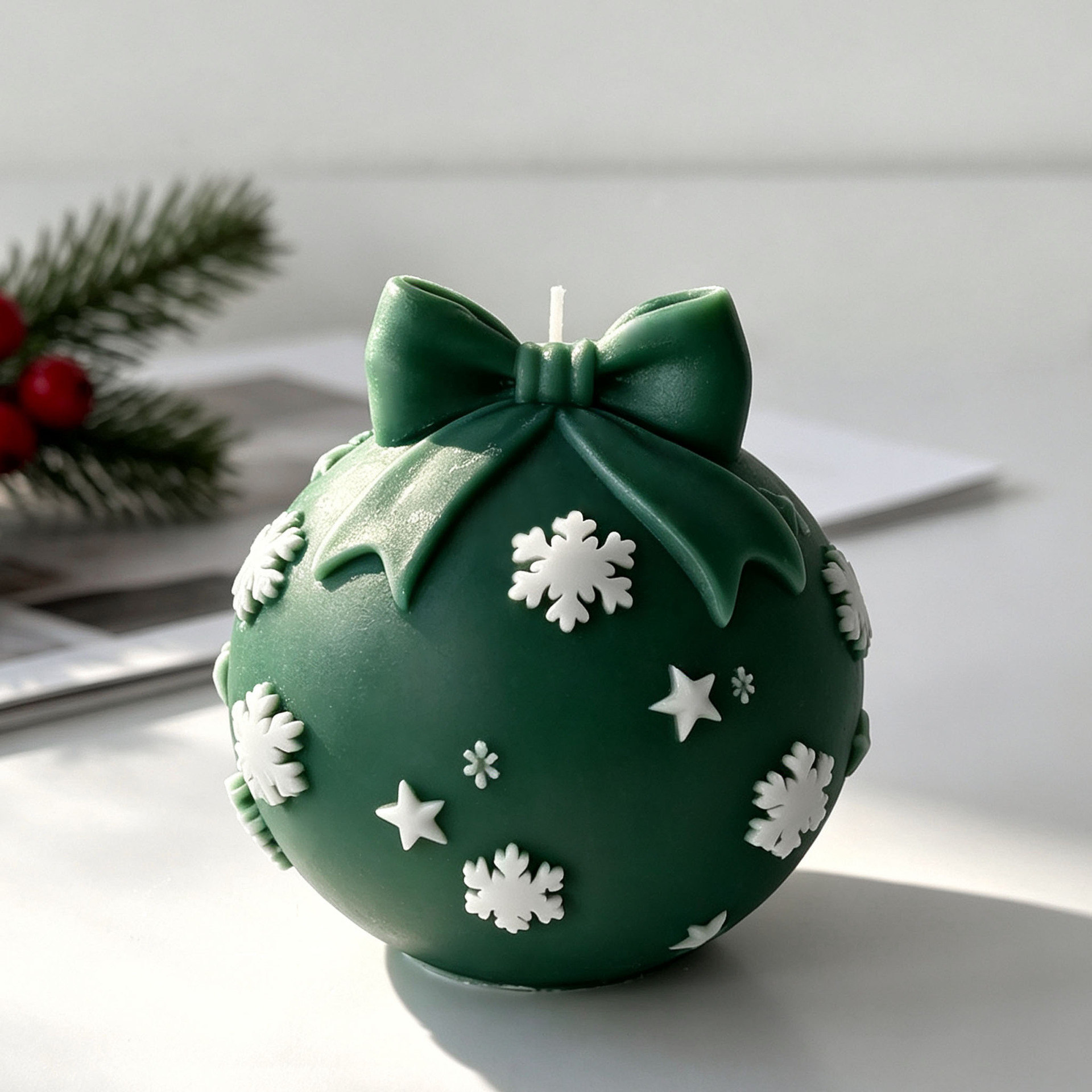 DIY Bow Tie Christmas Ball Sil - đánh giá và giá Xmas Candle Making