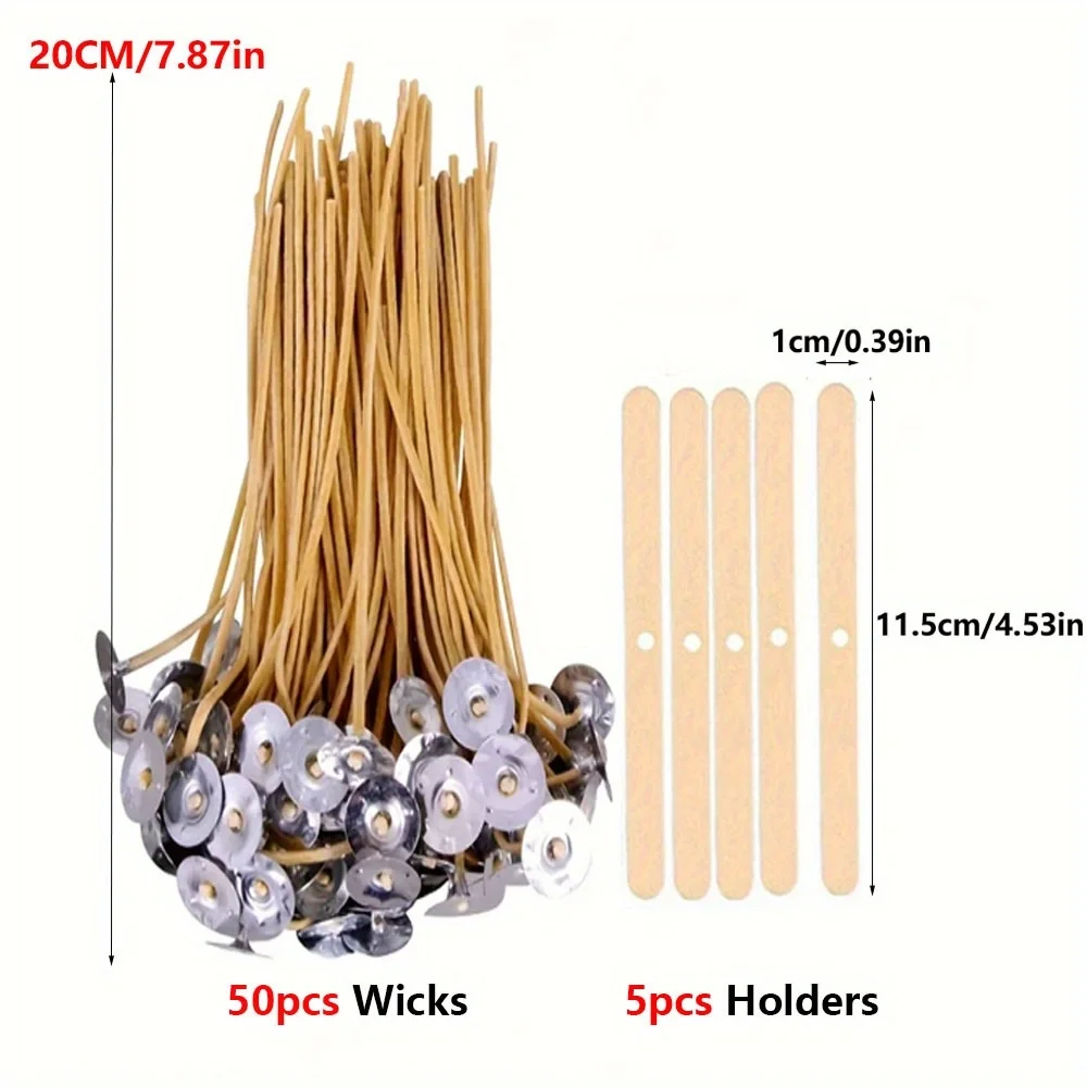 Candle Wicks 50 PCS 8 Inch Hem - đánh giá và giá Candle Making Wicks