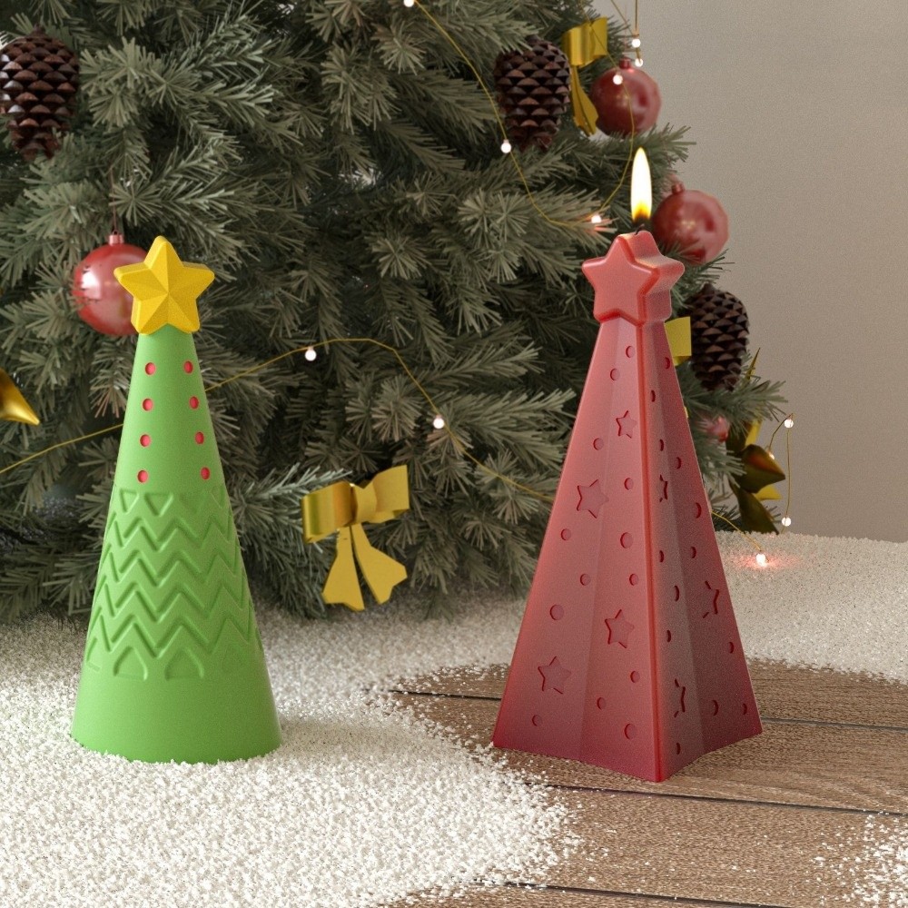 Silicone Christmas Cone Candle - đánh giá và giá Xmas Candle Making