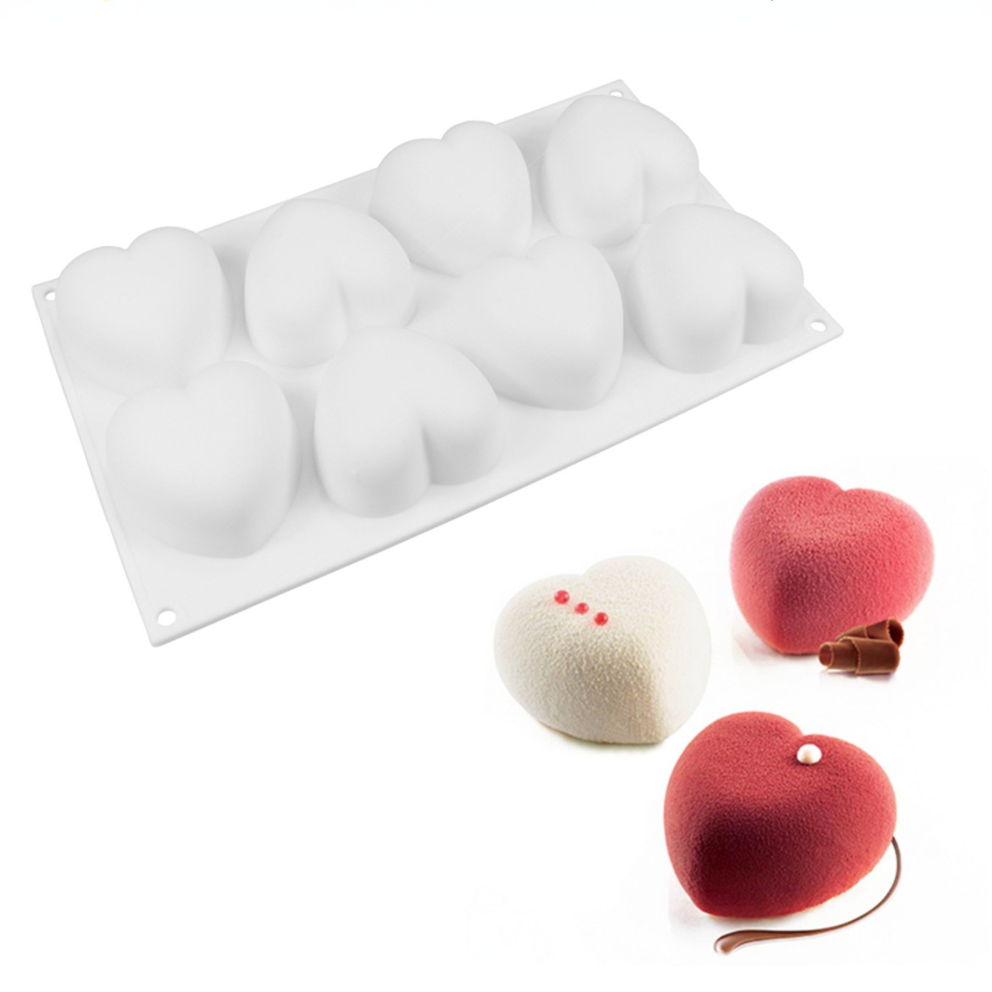 Love Heart Silicone Soap Mold  - đánh giá và giá Candle Making Products