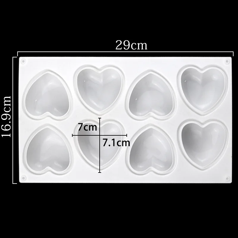 Love Heart Silicone Soap Mold  - đánh giá và giá Candle Making Products