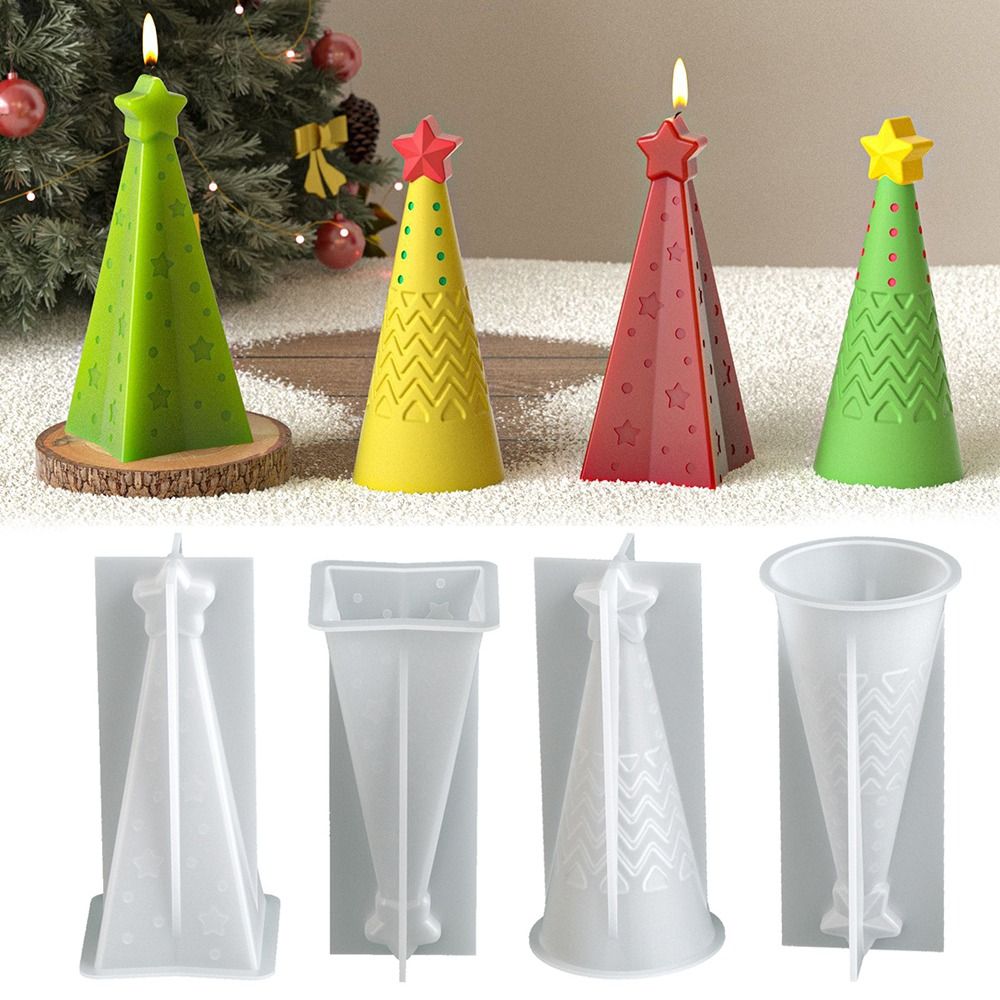 Silicone Christmas Cone Candle - đánh giá và giá Xmas Candle Making