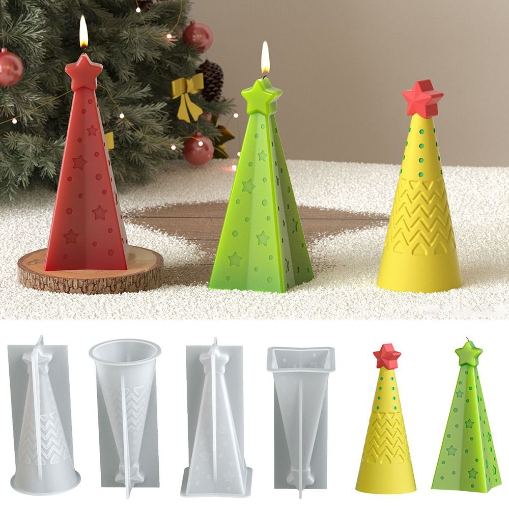 Silicone Christmas Cone Candle - đánh giá và giá Xmas Candle Making