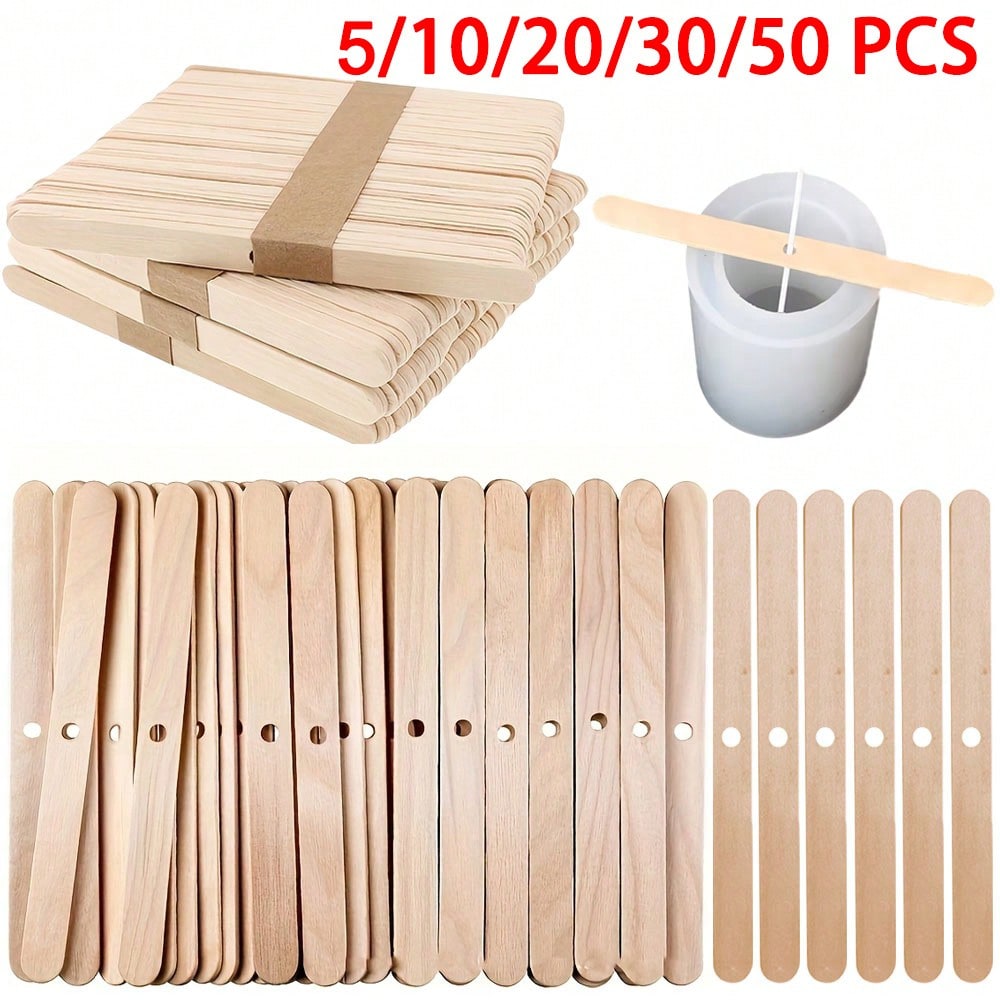 5/10/20/30/50pcs Wooden Candle - đánh giá và giá Candle Making Wicks