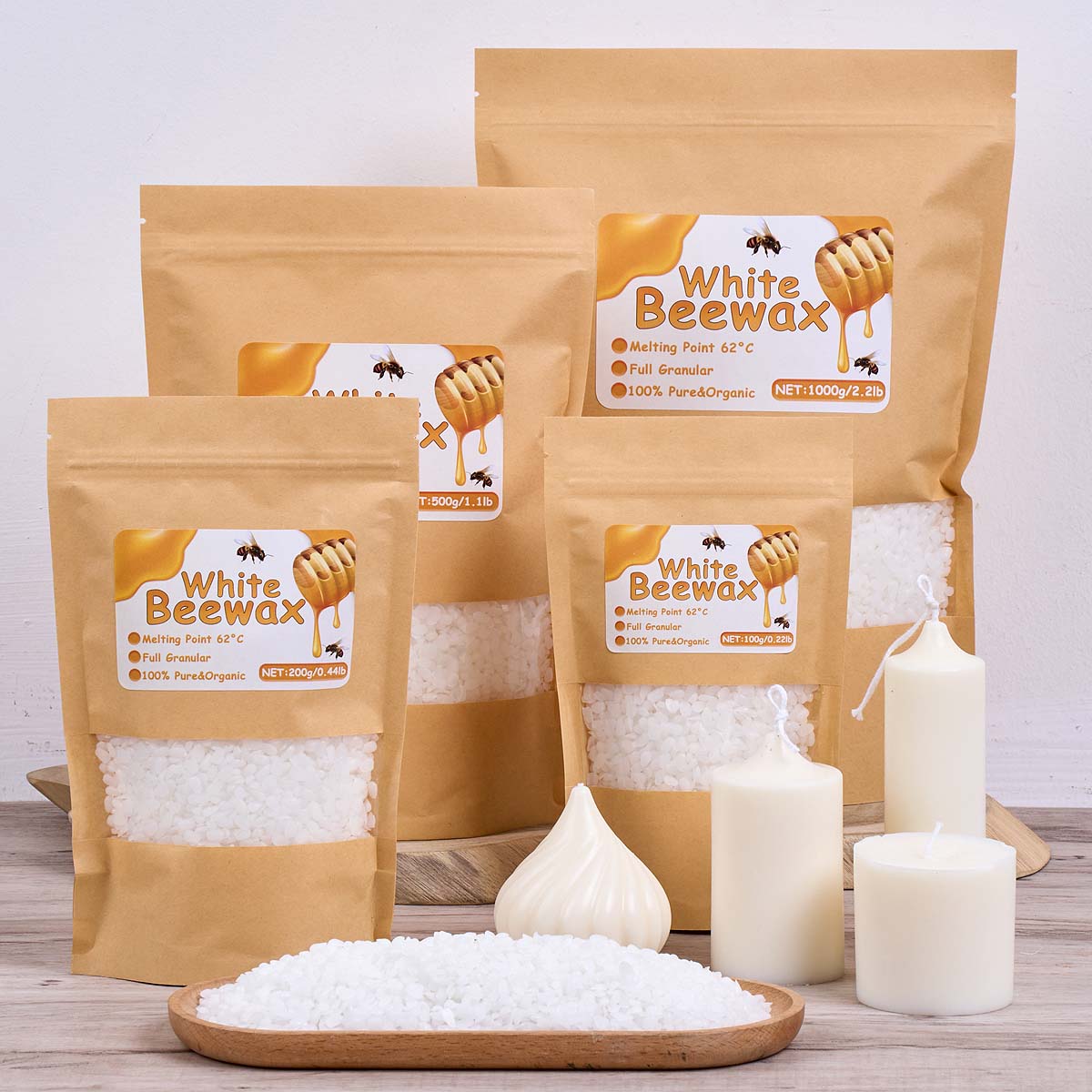 White Beeswax Pure Natural Gra - đánh giá và giá Candle Making Wicks
