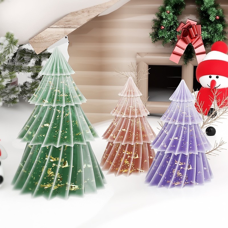 2 Sizes 3D Pleated Christmas T - đánh giá và giá Xmas Candle Making