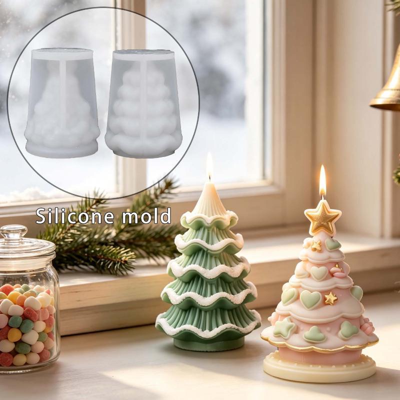 DIY Christmas Tree Silicone Mo - đánh giá và giá Xmas Candle Making