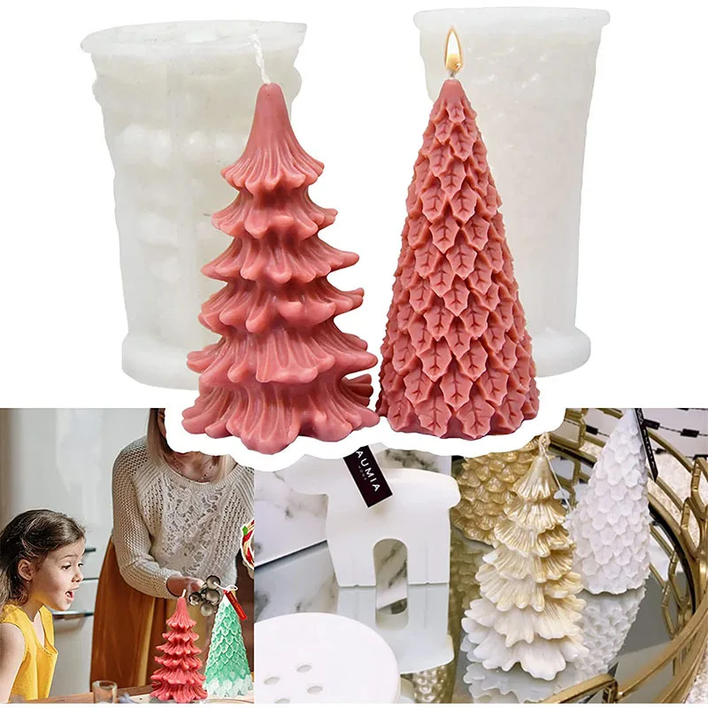 3D Tree Shaped Candle Silicone - đánh giá và giá Xmas Candle Making