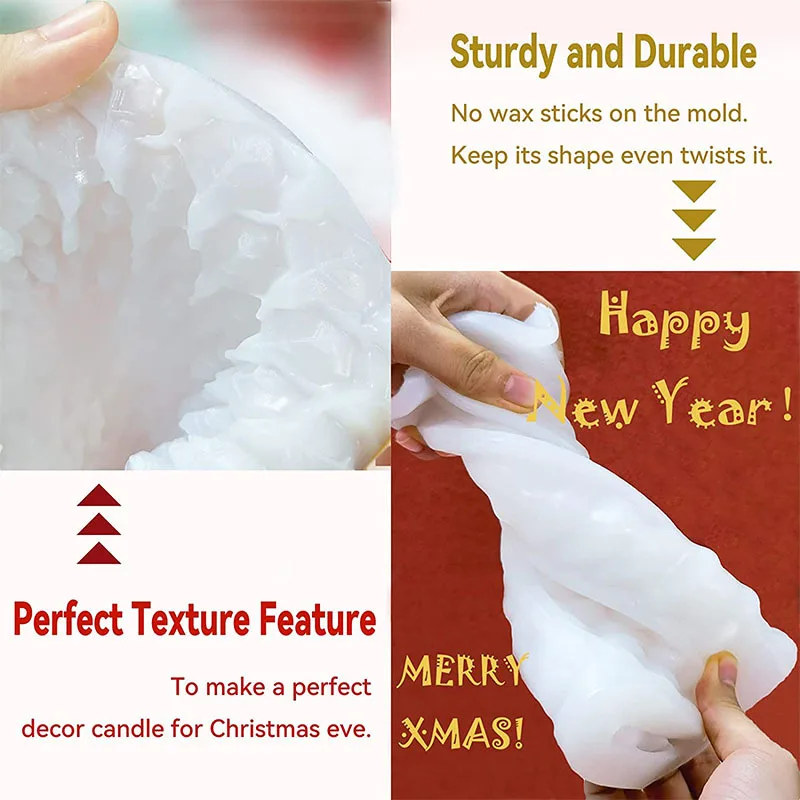 3D Tree Shaped Candle Silicone - đánh giá và giá Xmas Candle Making
