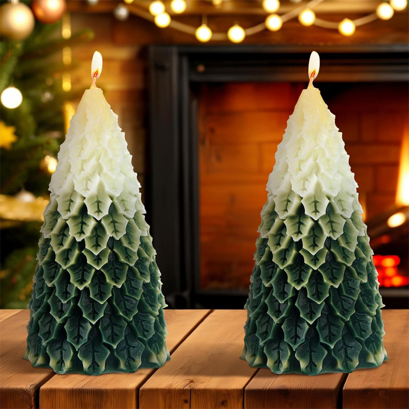 3D Tree Shaped Candle Silicone - đánh giá và giá Xmas Candle Making