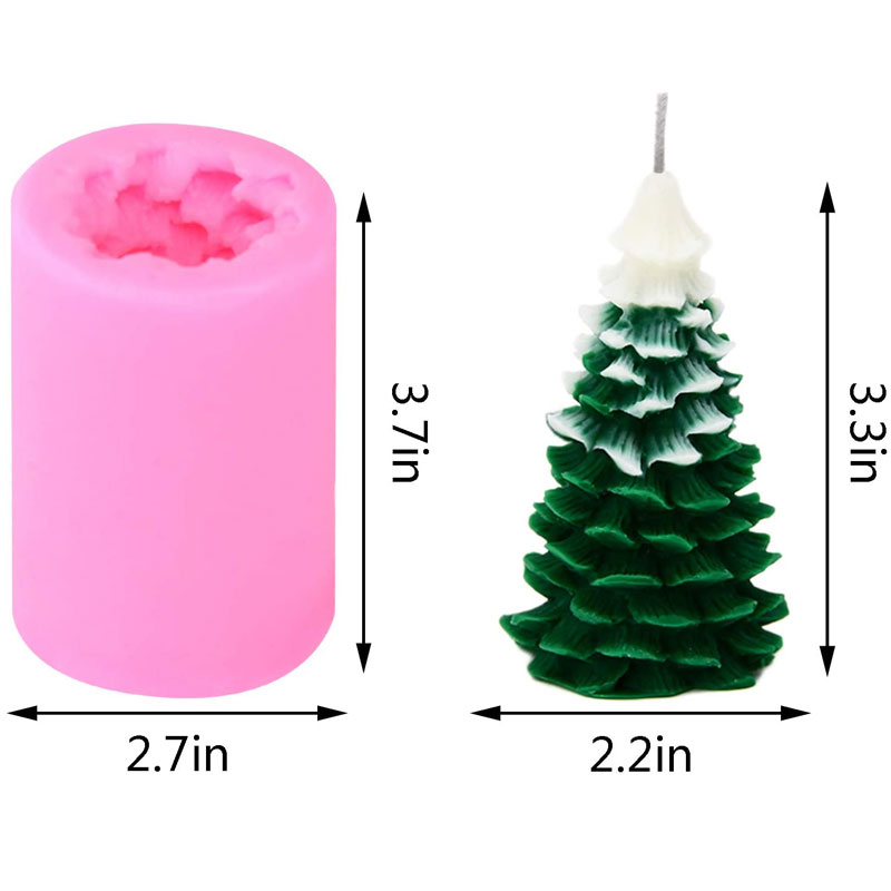3D Christmas Tree Candle Mold  - đánh giá và giá Xmas Candle Making